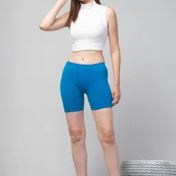 UllasPemium Blue Cotton Sports Shorts image 3