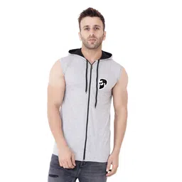 BEYOU FASHION Hooded Sleeveless Slim Fit T-shirt-picture-38