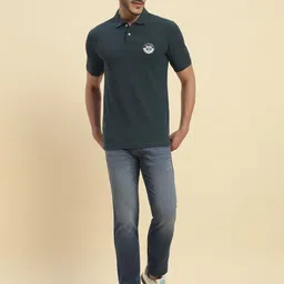 Cantabil Men Jean Regular Fit Mid-Rise Heavy Fade Jeans image 2