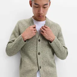 Marks & Spencer Men Solid Cardigan Sweater image 4