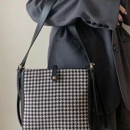 CORSICA Black Canvas Casual Solid Handbags image 2