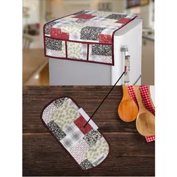 E-Retailer 2 Pieces Appliance Cover Combo Refrigerator Top Cover & Fridge Handle Cover-picture-27