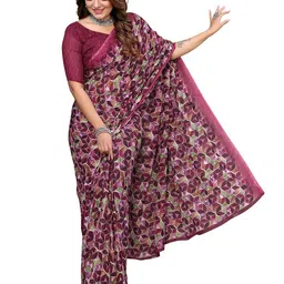 Moda Rapido Geometric Printed Saree With Blouse Piece image 5