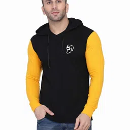 Blisstone Men Colourblocked Hooded Slim Fit T-shirt-picture-38