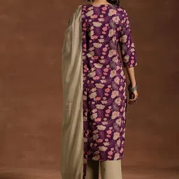 Tulip Eden Women Floral Printed Regular Pure Cotton Kurta with Palazzos & With Dupatta image 5