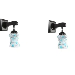 SOMIL Blue Glass Cylinder Printed Wall Lamps-picture-26