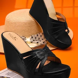 Froh Feet Women Solid Western - Embellished Wedge Sandals Heels-picture-23