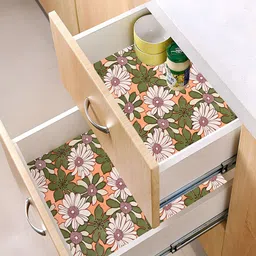 Kuber Industries Orange Set of 2 Water Resistant Shelf Liner Organisers image 2