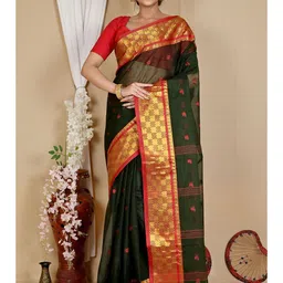 DipDiya Woven Design Pure Cotton Taant Saree-picture-23