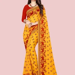 Moda Rapido Floral Poly Georgette Saree-picture-30