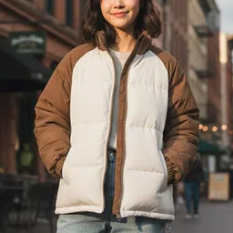 HERE&NOW Men Stand Collar Solid Puffer Jacket image 4