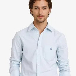 RARE RABBIT Men Comfort Spread Collar Solid Cotton Formal Shirt-picture-36