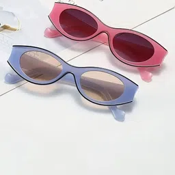 AUGEN Unisex Brown Oval Sunglasses with-picture-15