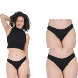 ORLIZEA Pack of 2 Women Low-Rise Cotton Blend Thongs-picture-29