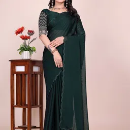 K 5 Fashion Embroidered Pure Chiffon Maheshwari Saree-picture-35