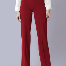Dream Beauty Fashion Women Straight Fit High-Rise Easy Wash Pleated Trousers-picture-4