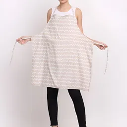 Arrabi Beige & White Striped Aprons Cotton With 2 Patch Pockets image 3