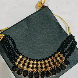 JMBW INTERNATIONAL Gold-Plated Stone-Studded & Beaded Antique Jewellery Set-picture-25