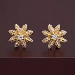 Kushal's Fashion Jewellery 92.5Silver Gold-Plated CZ Studded Studs Earrings-picture-39
