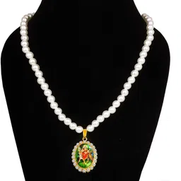 Utkarsh Gold-Plated Oval Pendants with Chains image 4