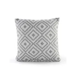 Sashaa World Diamond Woven Cushion In Grey Cover image 2