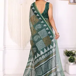Jinal & Jinal Zari Linen Blend Saree image 2