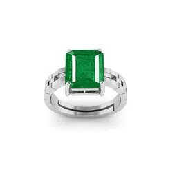 RRVGEM 5.25 KT Emerald Silver Plated Ring-picture-24