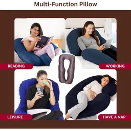 VRINDAKUL Maroon Polyester Maternity Pillow image 4
