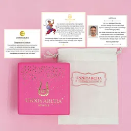 Unniyarcha Set Of 2 92.5 Sterling Silver Gold-Plated Stone-Studded Anklets image 4