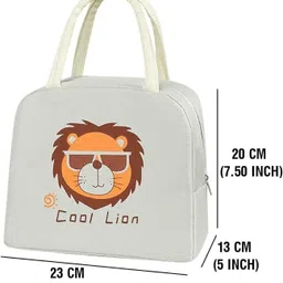 krishna world enterprise Lion Lunch Bag and White Cow Lunch Bag Waterproof Lunch Bag image 4