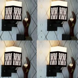 Gojeeva Black Wood Square Wall Lamps-picture-31