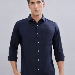 7TH LEGION Smart Spread Collar Casual Cotton Shirt-image-4