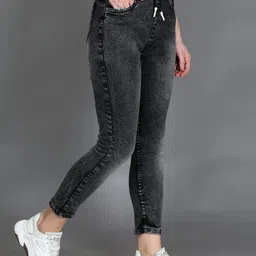 Ira Collections Women Comfort Jogger High-Rise Light Fade Stretchable Jeans image 2