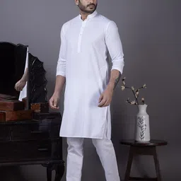 DEVOILER Mandarin Collar Straight Kurta image 5