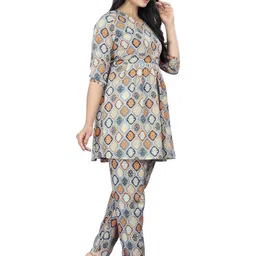 KANUDA Women White Poly Crepe Kurta Sets-image-65