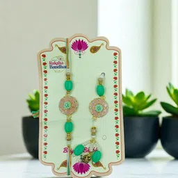 GADINFASHION Artificial Beaded Bhaiya Bhabhi Thread Rakhi-picture-15