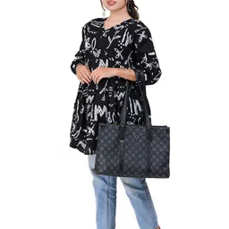 Modest Materna Women Abstract Printed Gathered or Pleated Cotton Maternity A-Line Dress image 5