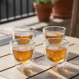 TASKHOUSE Transparent 4 Pieces Glass Easy to Clean Mugs-picture-12