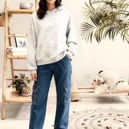 Moda Rapido Women Solid Hooded Cotton Sweatshirt-image-57