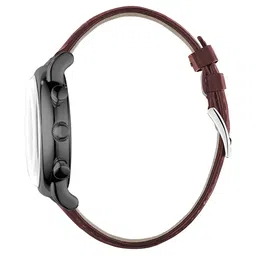 DOUBLERUN Men Dial & Leather Textured Straps Analogue Multi Function Watch H05N19094 image 2