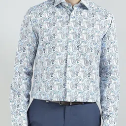 Eton Paisley Printed Slim Fit Cotton Formal Shirt-picture-29