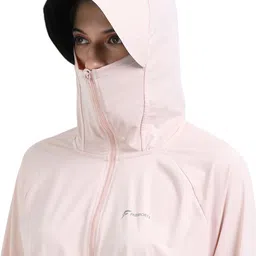 FabSeasons Women Hooded Solid UV Protection Sporty Jacket image 4