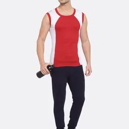 Sporto by Macho Men Pack Of 2 Cotton Colourblocked Gym Vest image 2