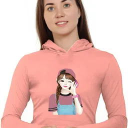 Kasendra Women Graphic Printed Hooded T-shirt-picture-24
