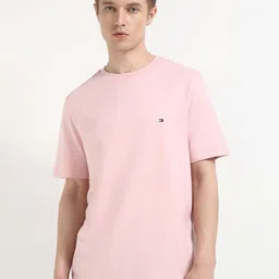 Tommy Hilfiger Men Solid Round Neck Pure Cotton T-shirt-picture-14