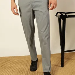 Thomas Scott Men Mid-Rise Smart Slim Fit Wrinkle Free Trousers-picture-41