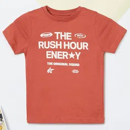 max Boys Typography Printed Round Neck Pure Cotton T-shirt-picture-34