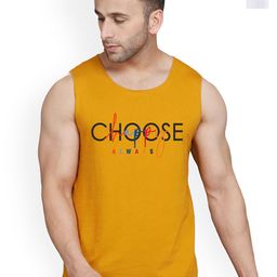 SLOWLORIS Pack of 2 Printed Combed Cotton Vest VSL26 CMB(CHS MUSTARD)(CHS WHITE)-image-39
