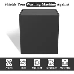 Kuber Industries Black Top Load Washing Machine Cover image 4