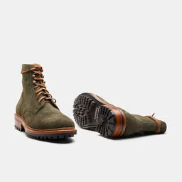 KOZASKO Men Goodyear Welted Olive Suede Captoe Boot image 3